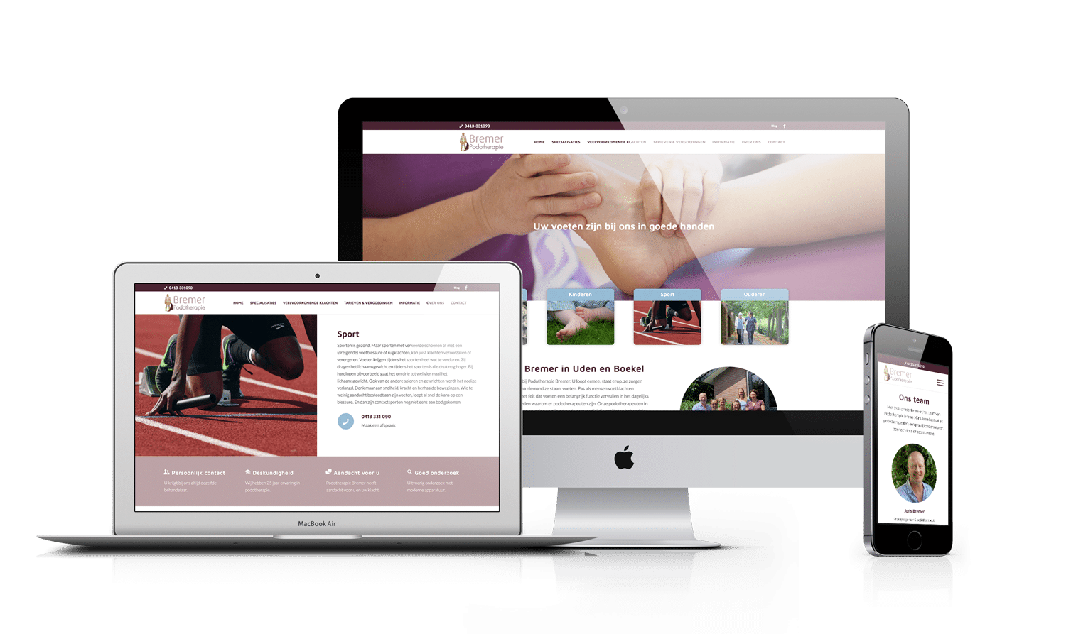 Webdesign Podotherapie Bremer