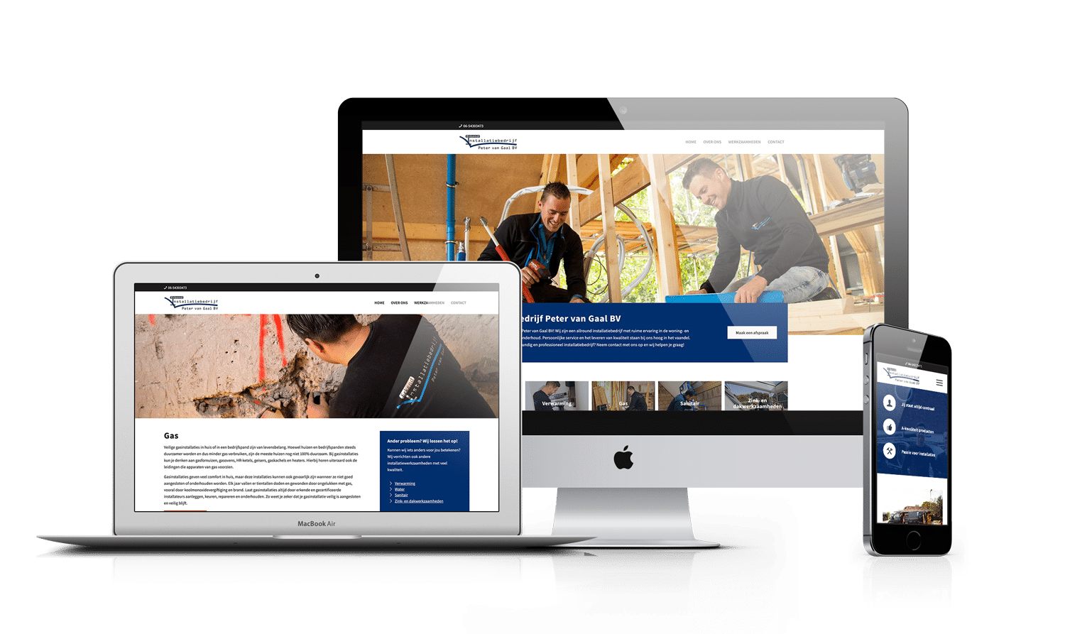 WordPress webdesign installatiebedrijf