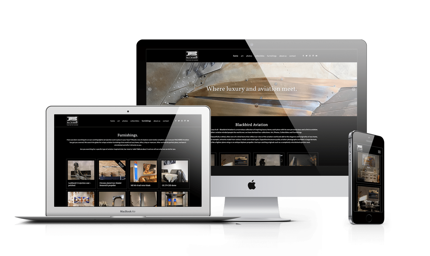 Webdesign en strategie Blackbird Aviation