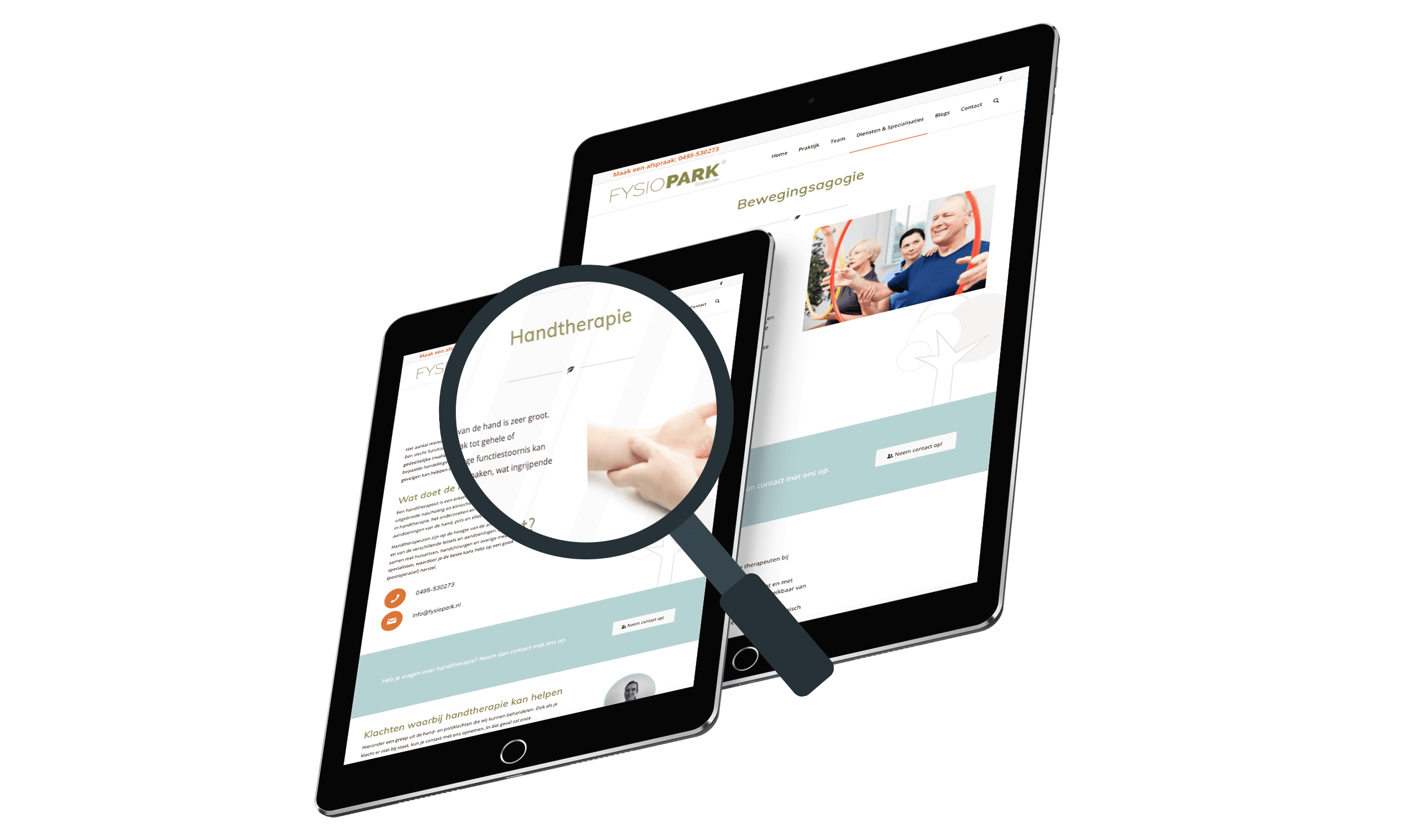 case fysiopark nieuwe website online marketing seo sea - Kwaaijongens