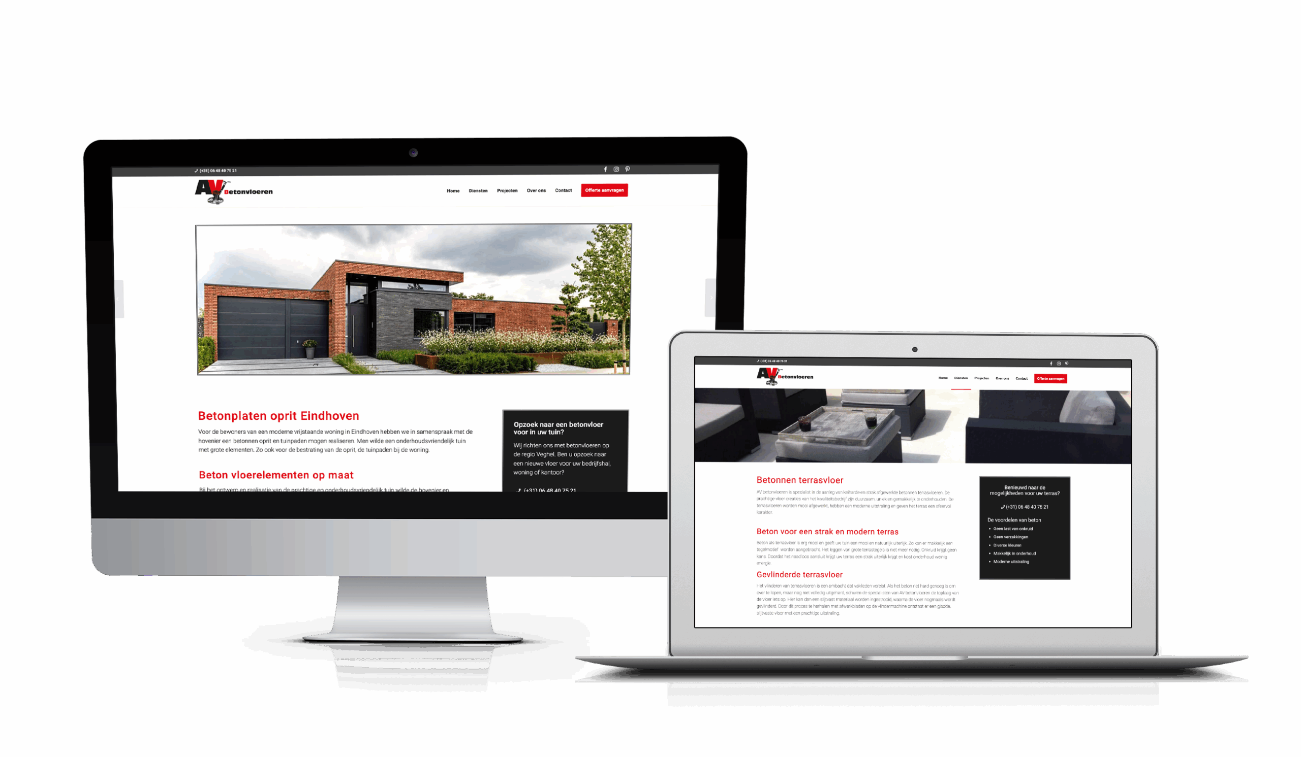 case av betonvloeren online marketing website