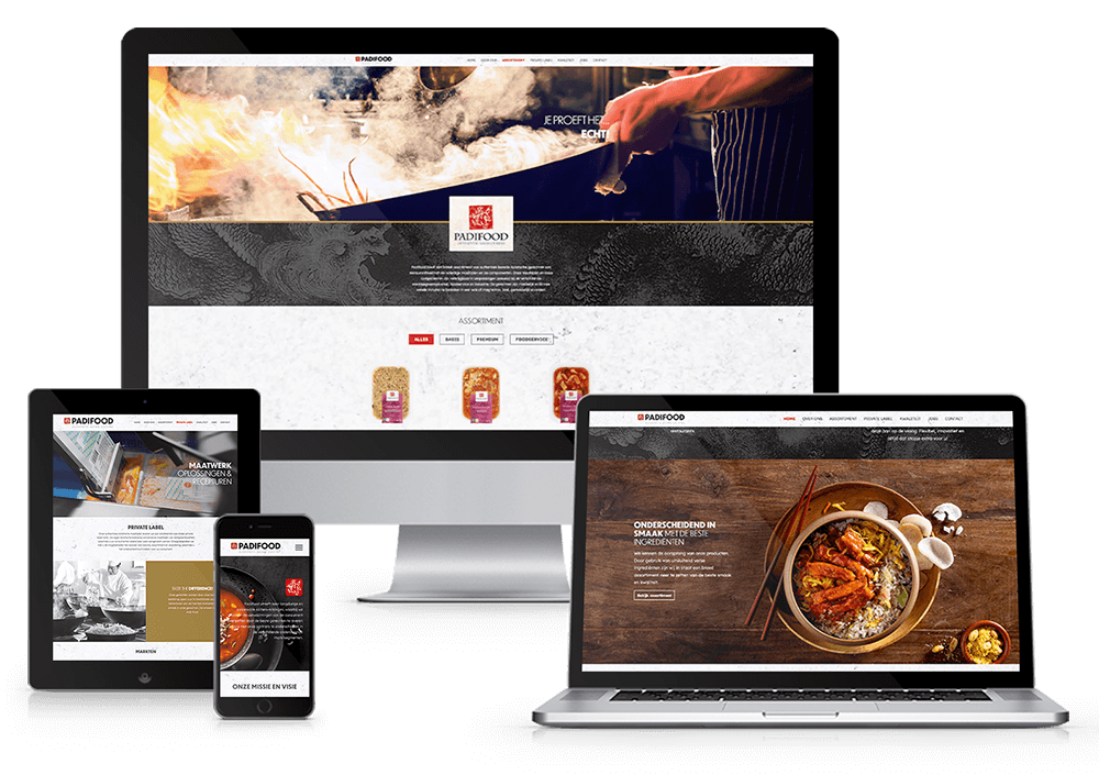WordPress specialisten hebben de nieuwe website voor Padifood gerealiseerd