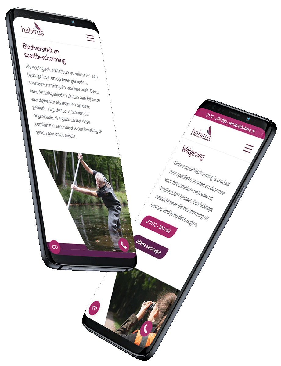 habitus website wordpress telefoon