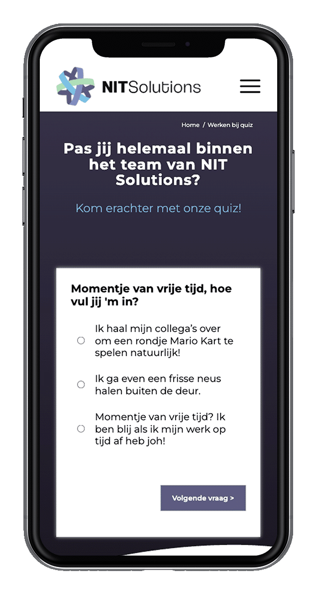 NIT Solutions website werven personeel