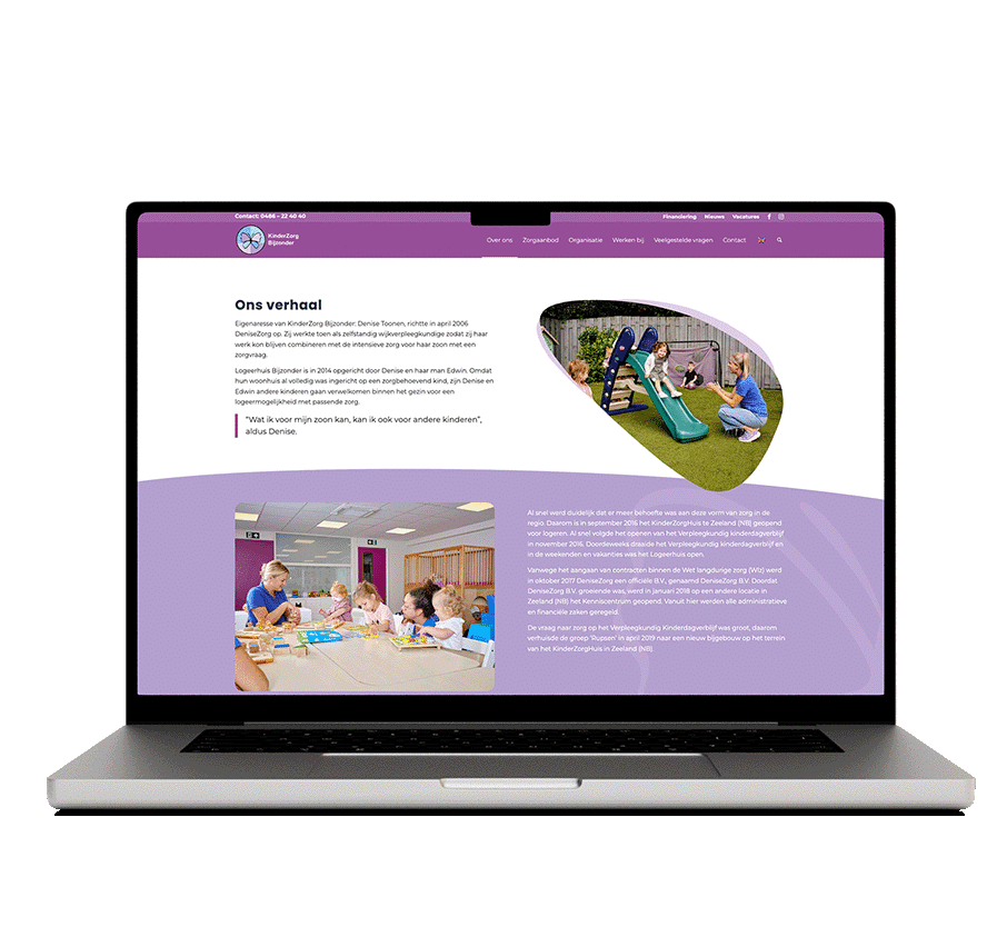 wordpress maatwerk website voor zorgorganisatie
