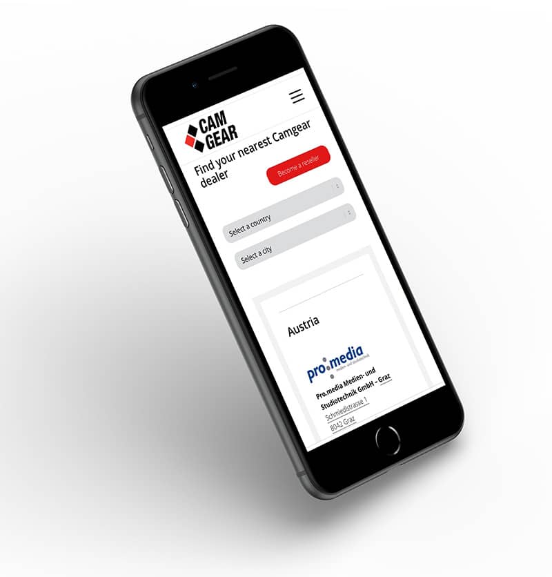 mobile first website per product advies en zoekfuncties.