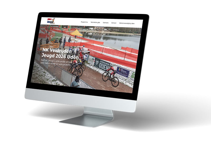 evenementenwebsite-vereniging-wk evenementen website voor wielervereniging ten behoeve van WK Veldrijden Jeugd.
