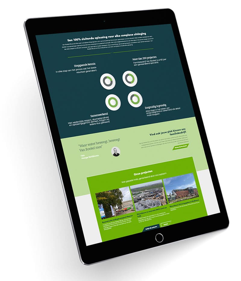ipad-van-boekel-b2b-website-kwaaijongens IPad weergave B2B website van Van Boekel uit Uden.