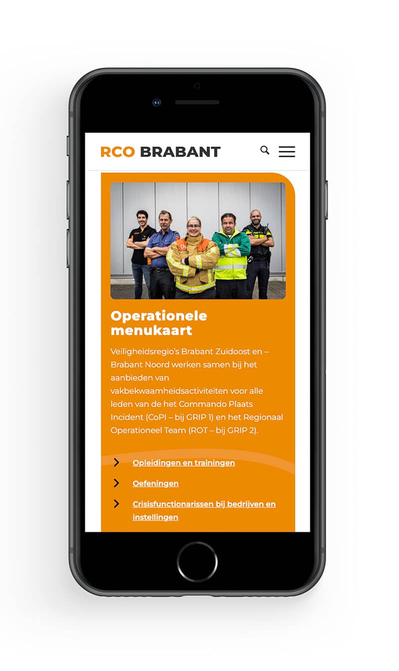 mobiele-weergave-informatieportal-wordpress-kwaaijongens Mobiele weergave van informatieportal voor crisisorganisatie met snelle toegang tot rolgerichte informatie.