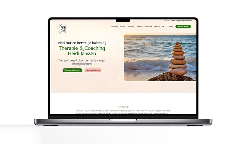 wordpress-website-therapeut-brabant WordPress website met passende branding voor therapeut uit Brabant.