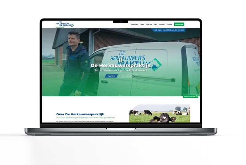 wordpress-website-veearts-praktijk Frisse en onderhoudsvriendelijke site voor dierenartsenpraktijk.
